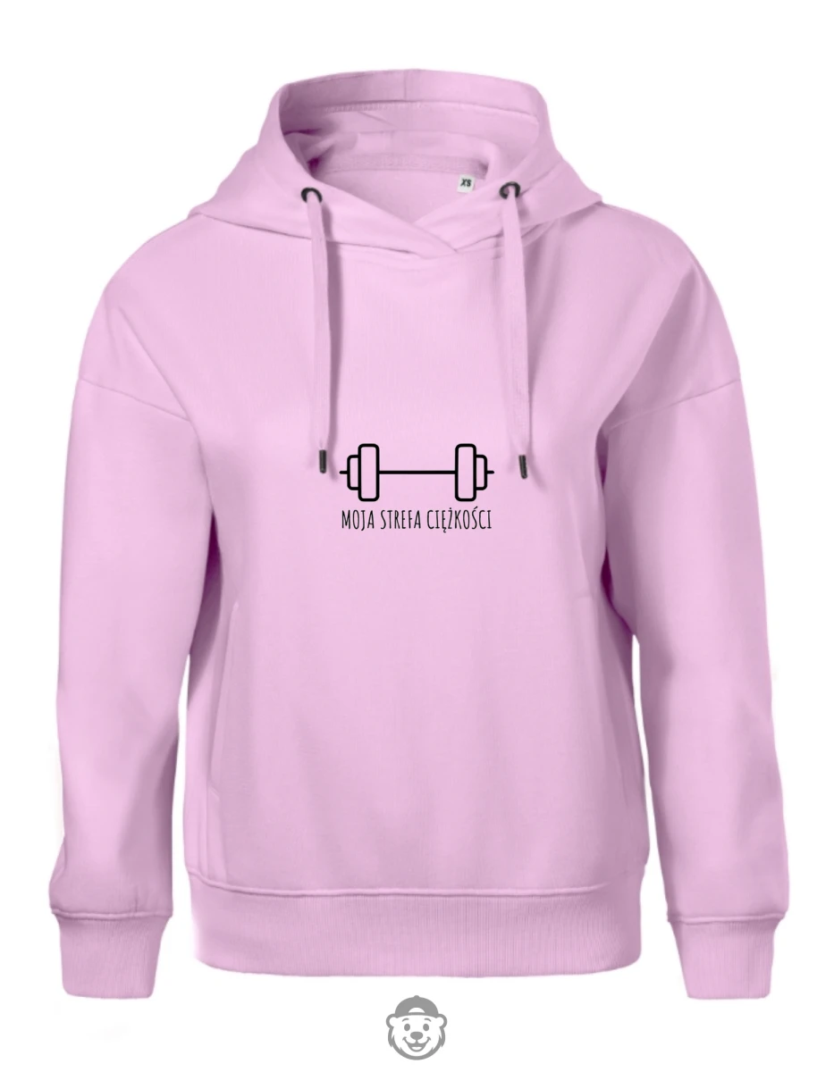 BLUZA Z KAPTUREM DAMSKA SIŁOWNIA RÓŻOWA.png