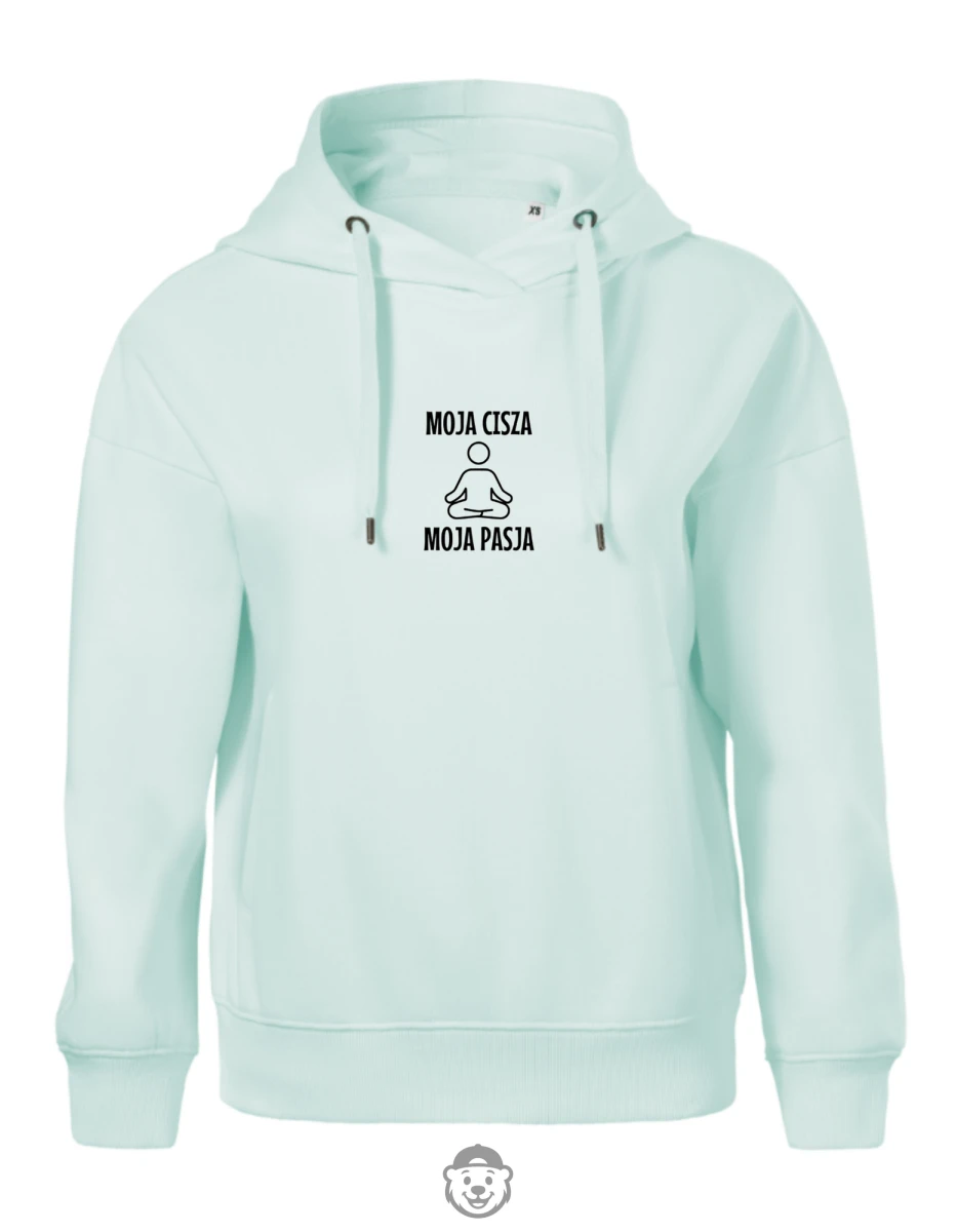 BLUZA Z KAPTUREM DAMSKA MOJA CISZA MOJA PASJA MIĘTOWA.png