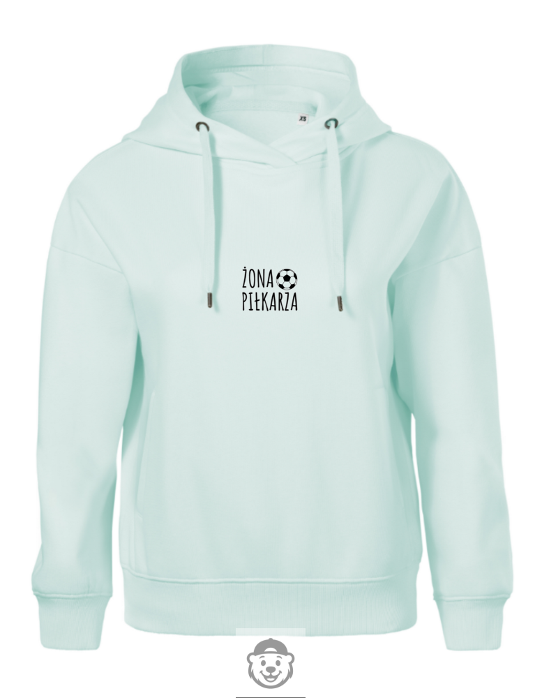 BLUZA Z KAPTUREM DAMSKA ŻONA PIŁKARZA MIĘTOWA.png