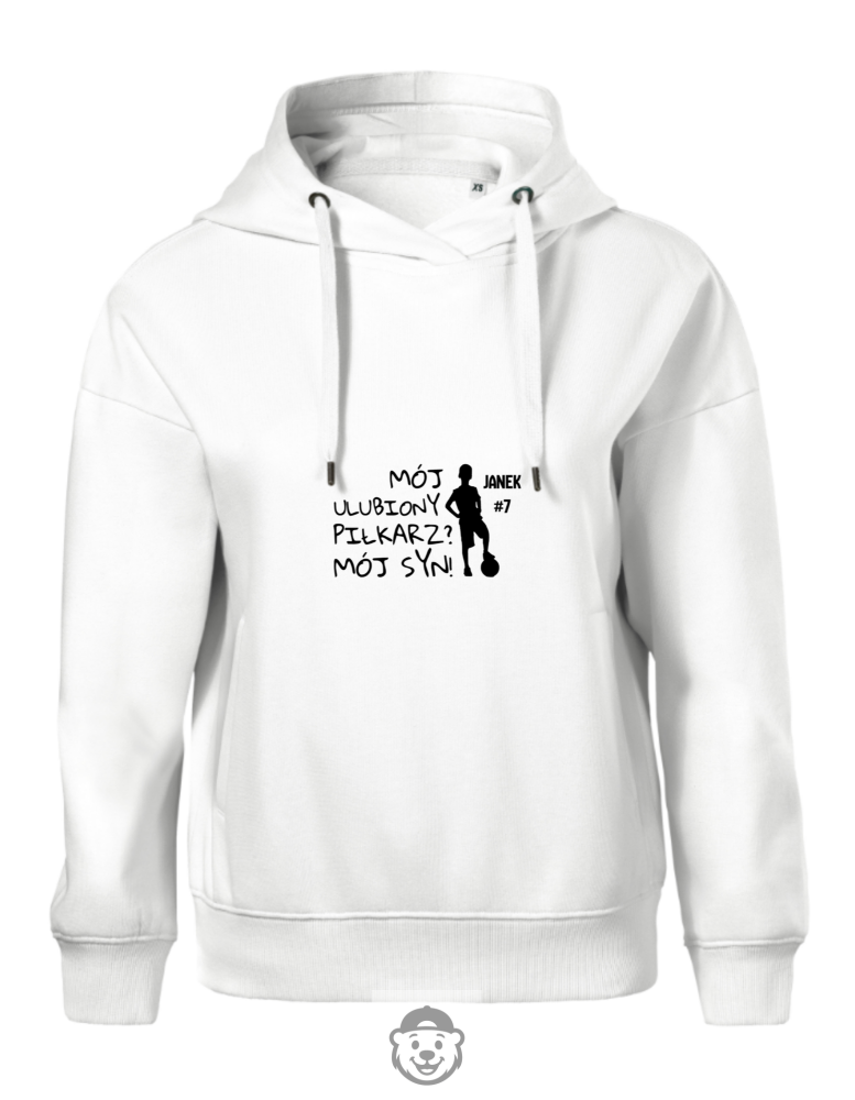 BLUZA Z KAPTUREM DAMSKA MÓJ ULUBIONY PIŁKARZ MÓJ SYN BIAŁA.png