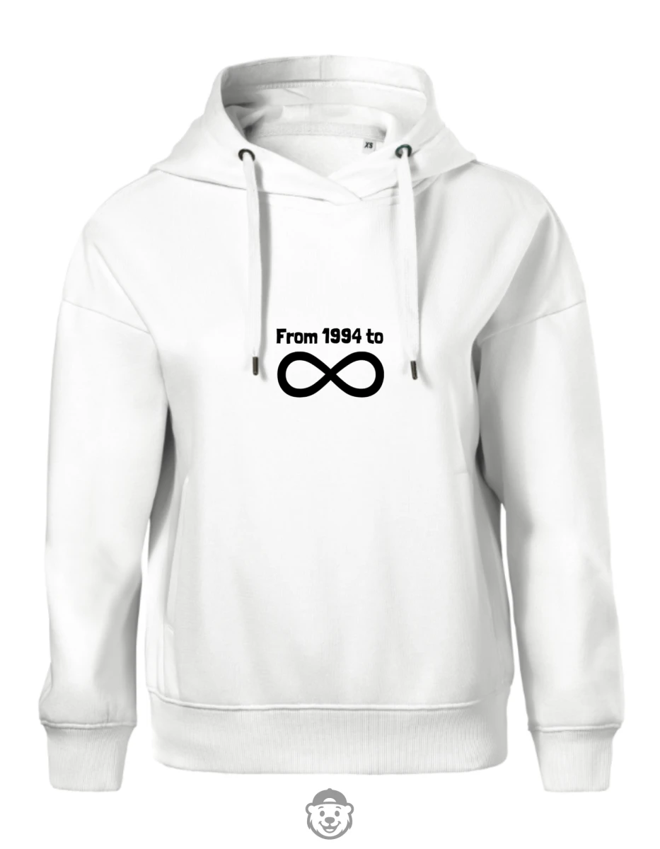 BLUZA Z KAPTUREM DAMSKA FROM X TO INFINITY BIAŁA.png