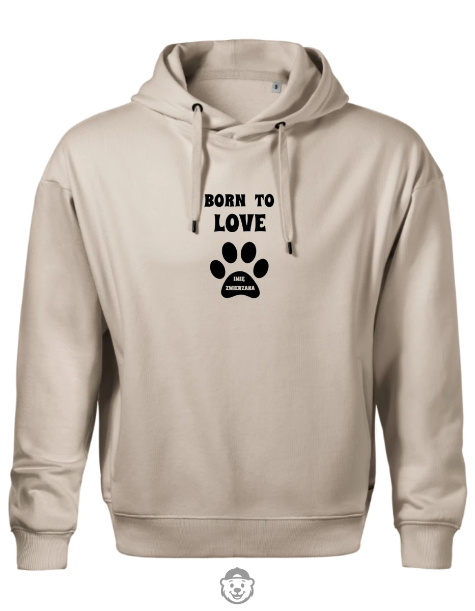 BLUZA Z KAPTUREM MĘSKA BORN TO LOVE BEŻOWA.png
