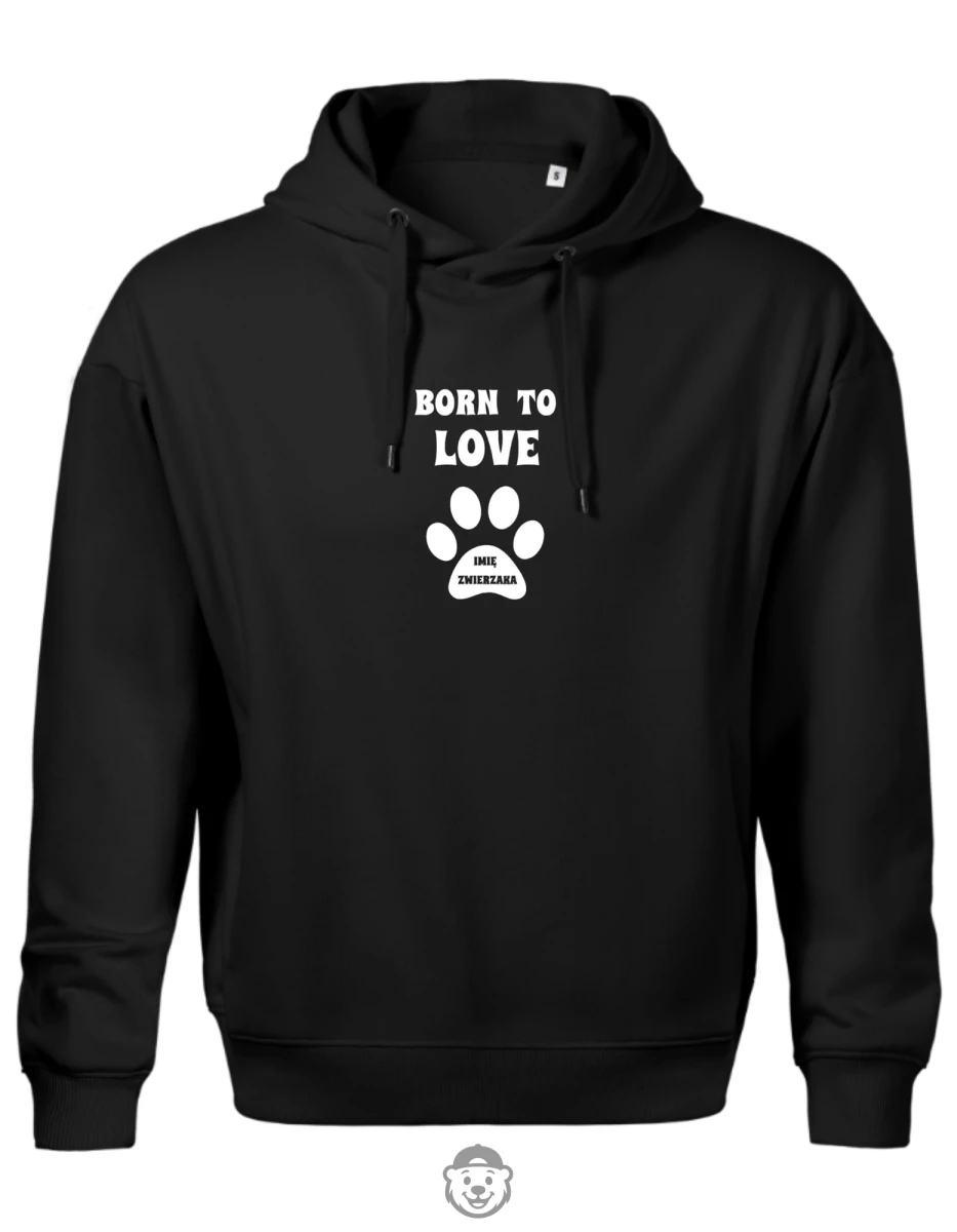 BLUZA Z KAPTUREM MĘSKA BORN TO LOVE CZARNA.png
