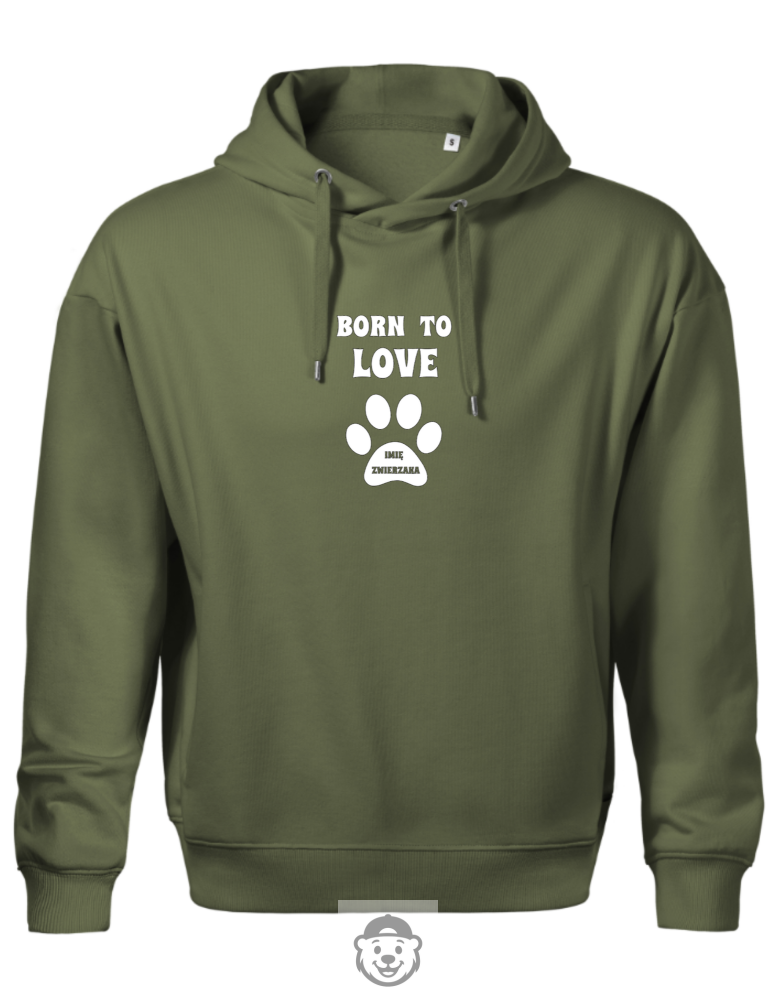 BLUZA Z KAPTUREM MĘSKA BORN TO LOVE KHAKI.png