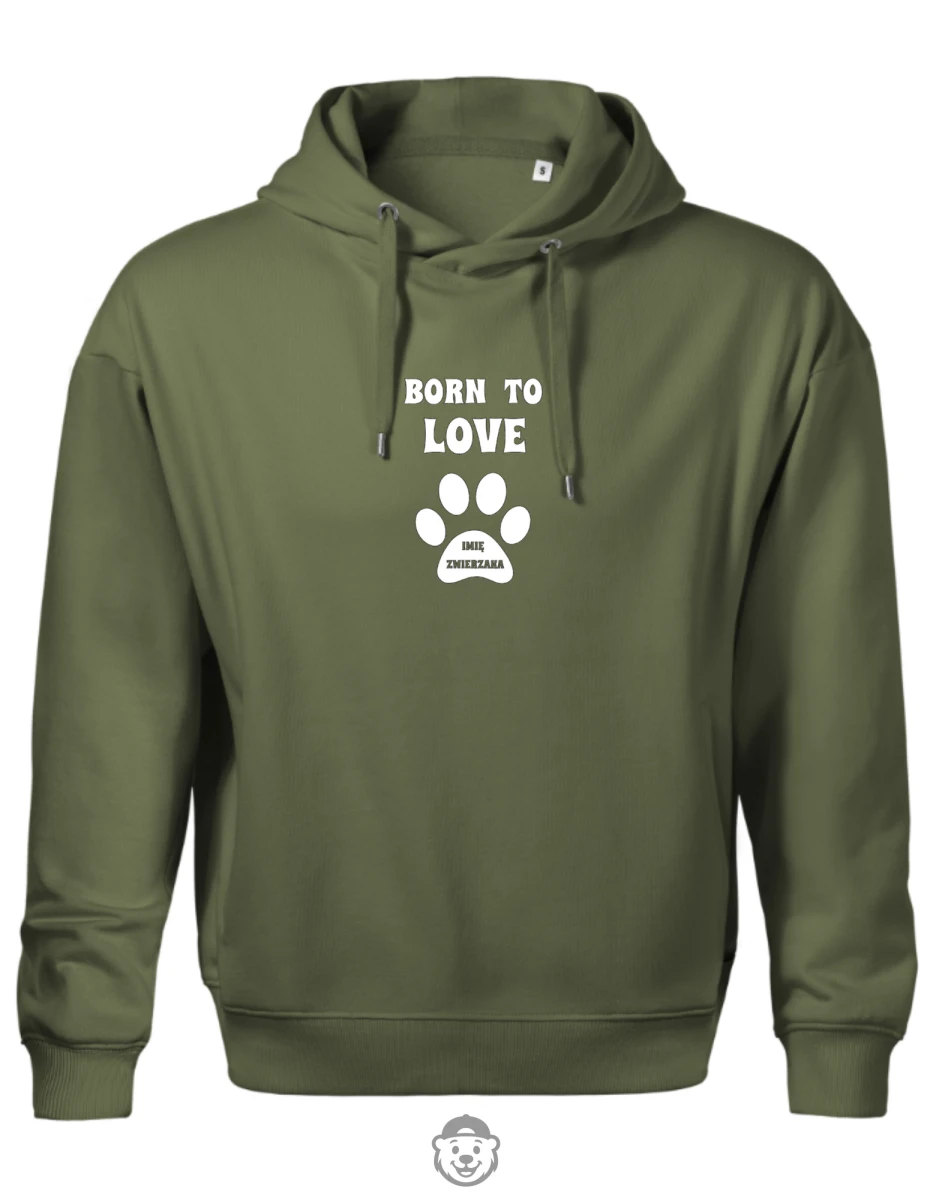 BLUZA Z KAPTUREM MĘSKA BORN TO LOVE KHAKI.png