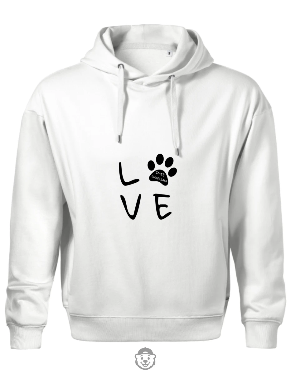 BLUZA Z KAPTUREM MĘSKA LOVE BIAŁA.png