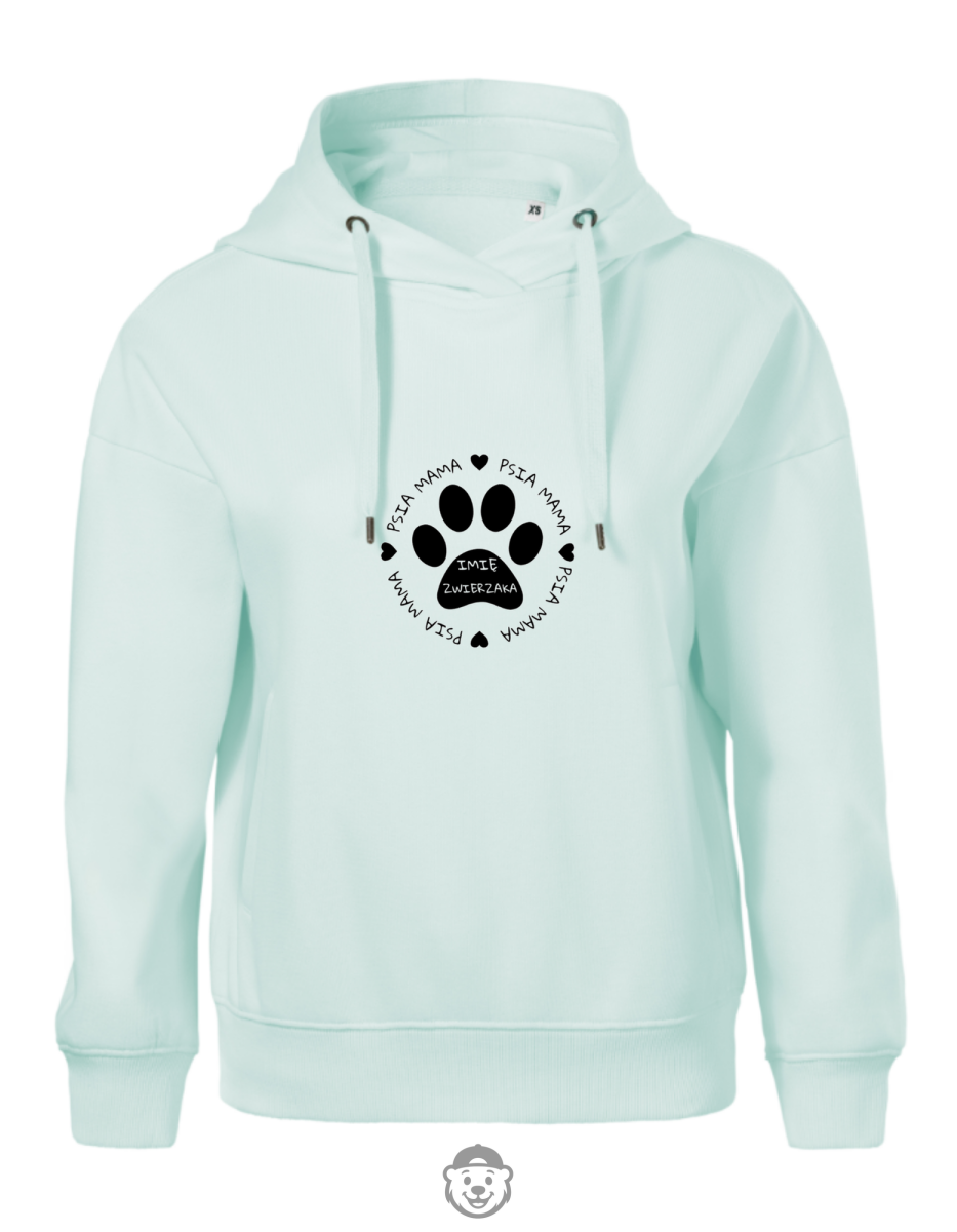 BLUZA Z KAPTUREM DAMSKA PSIA MAMA MIĘTOWA.png