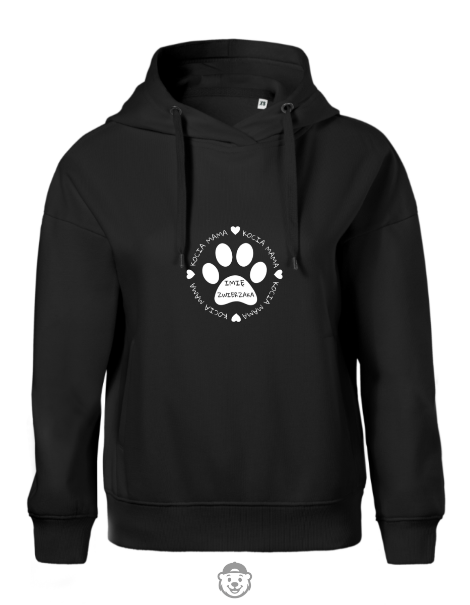 BLUZA Z KAPTUREM DAMSKA KOCIA MAMA CZARNA.png