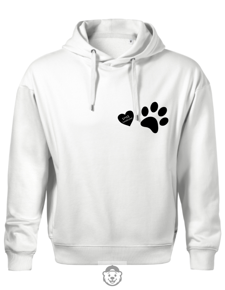 BLUZA Z KAPTUREM MĘSKA ŁAPKA BIAŁA.png