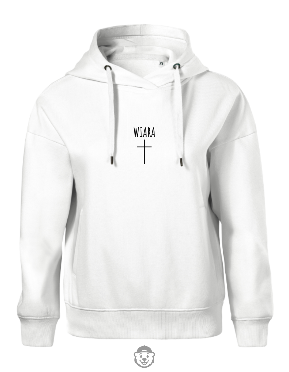 BLUZA Z KAPTUREM DAMSKA WIARA BIAŁA.png
