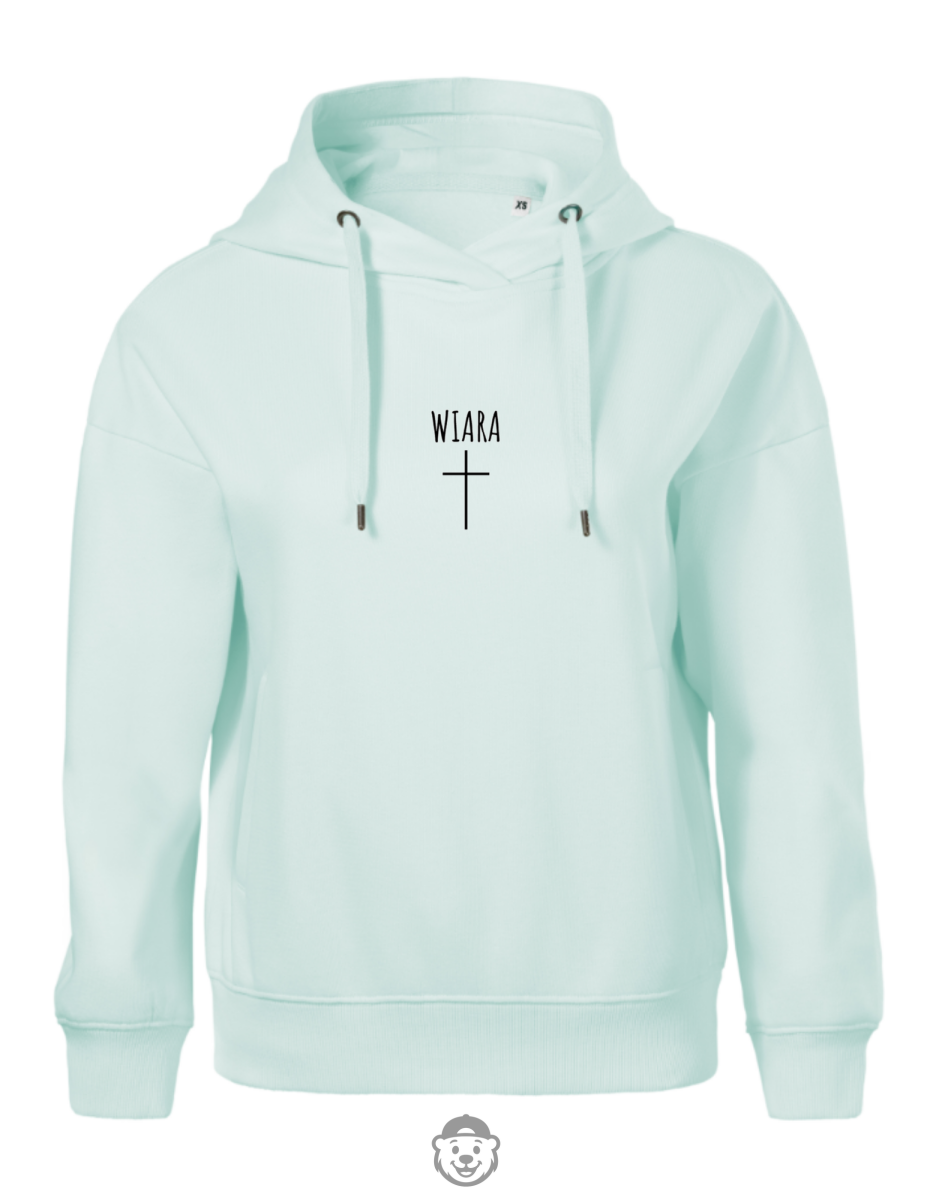 BLUZA Z KAPTUREM DAMSKA WIARA MIĘTOWA.png