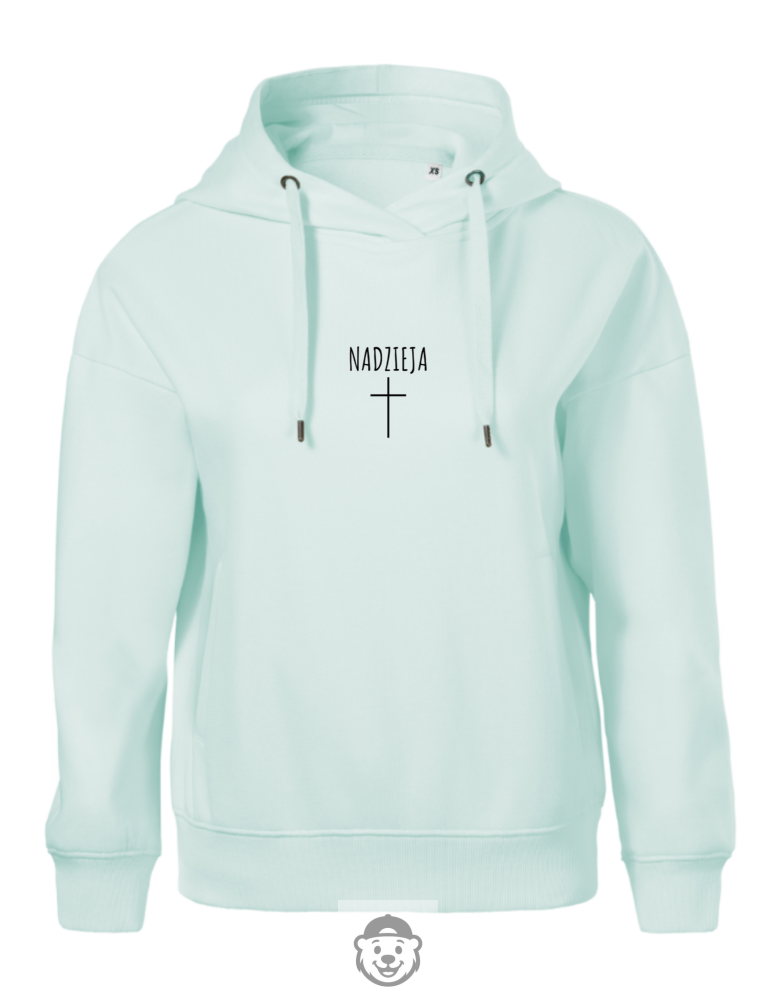 BLUZA Z KAPTUREM DAMSKA NADZIEJA MIĘTOWA.png