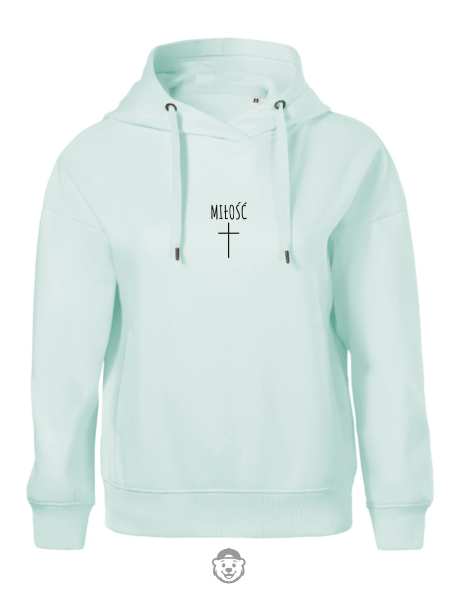 BLUZA Z KAPTUREM DAMSKA MIŁOŚĆ MIĘTOWA.png