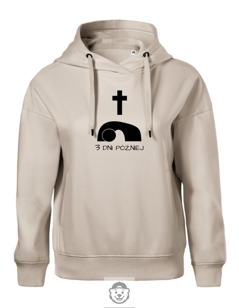 BLUZA Z KAPTUREM DAMSKA TRZY DNI PÓŹNIEJ BEŻOWA.png