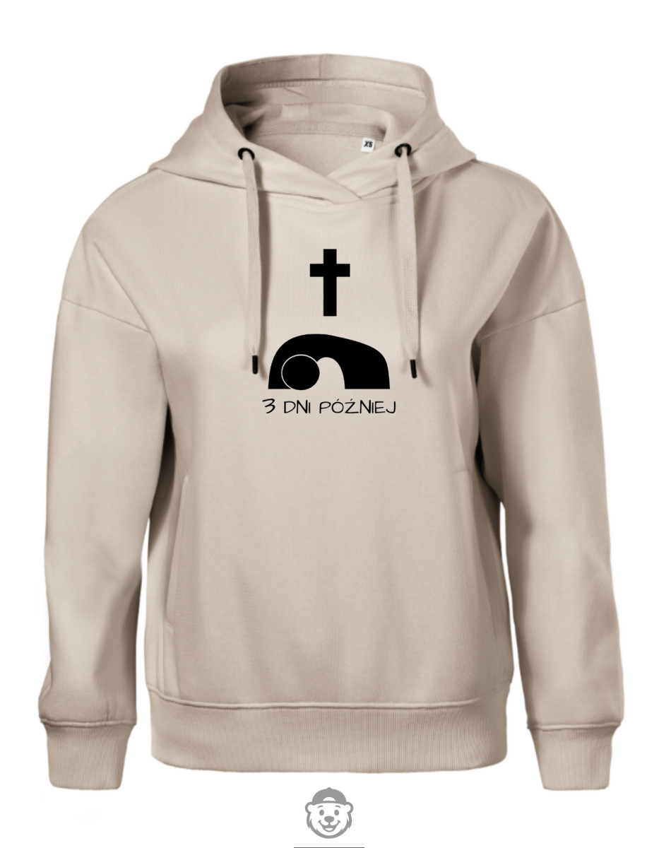 BLUZA Z KAPTUREM DAMSKA TRZY DNI PÓŹNIEJ BEŻOWA.png