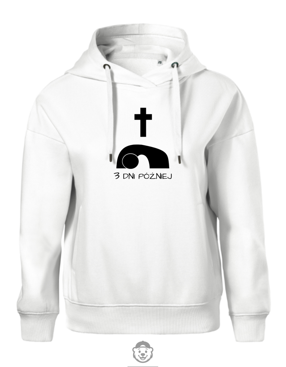 BLUZA Z KAPTUREM DAMSKA TRZY DNI PÓŹNIEJ BIAŁA.png