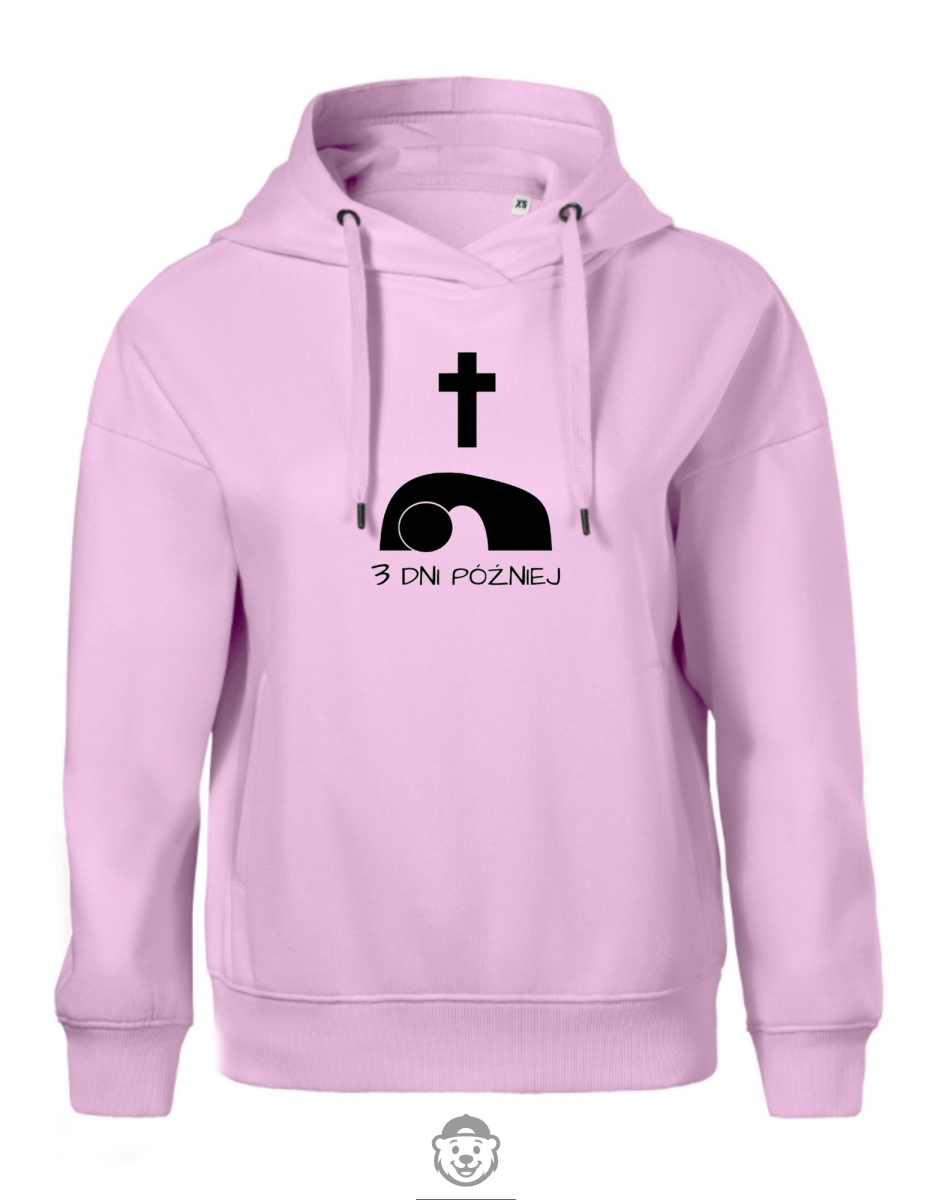 BLUZA Z KAPTUREM DAMSKA TRZY DNI PÓŹNIEJ RÓŻOWA.png