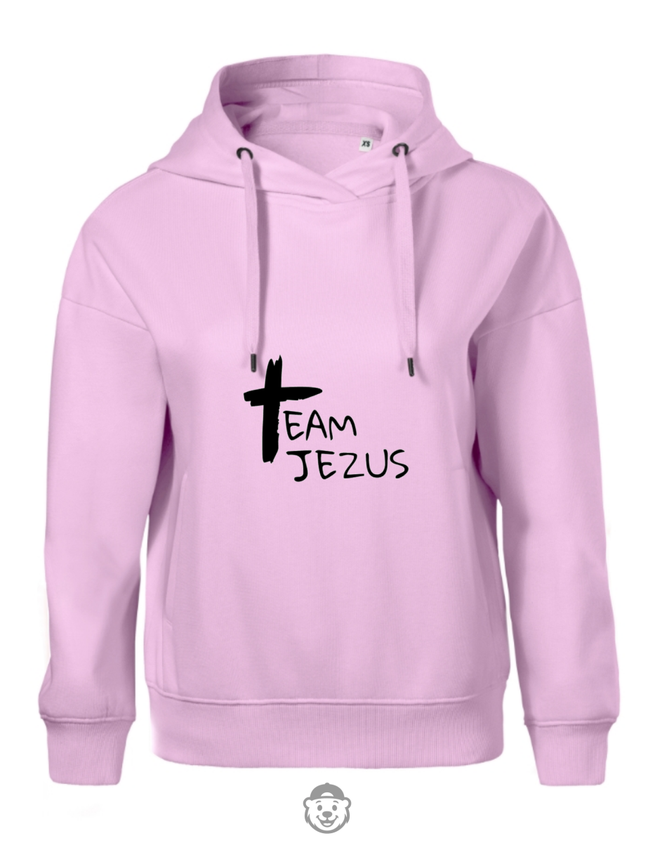 BLUZA Z KAPTUREM DAMSKA TEAM JEZUS RÓŻOWA.png