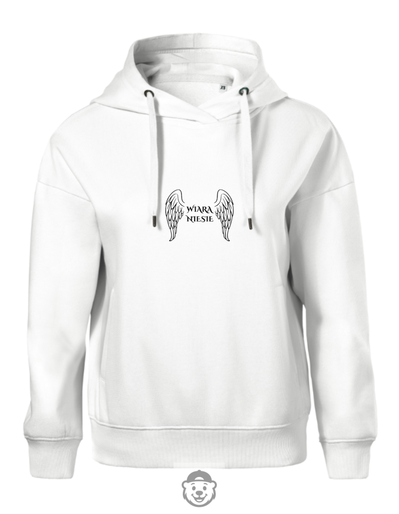 BLUZA Z KAPTUREM DAMSKA WIARA NIESIE BIAŁA.png