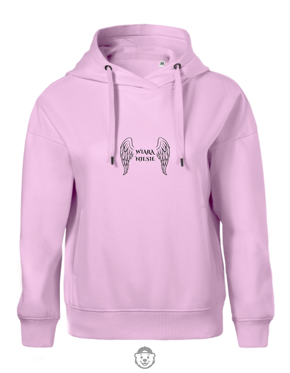 BLUZA Z KAPTUREM DAMSKA WIARA NIESIE RÓŻOWA.png