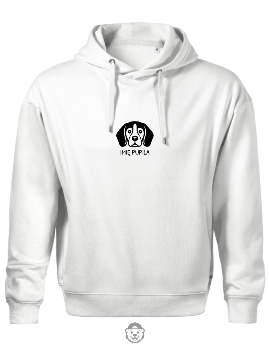 BLUZA Z KAPTUREM MĘSKA BEAGLE BIAŁA.png