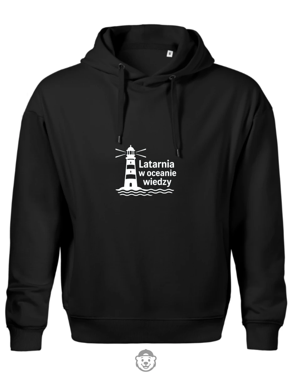 BLUZA Z KAPTUREM MĘSKA LATARNIA W OCEANIE WIEDZY CZARNA.png