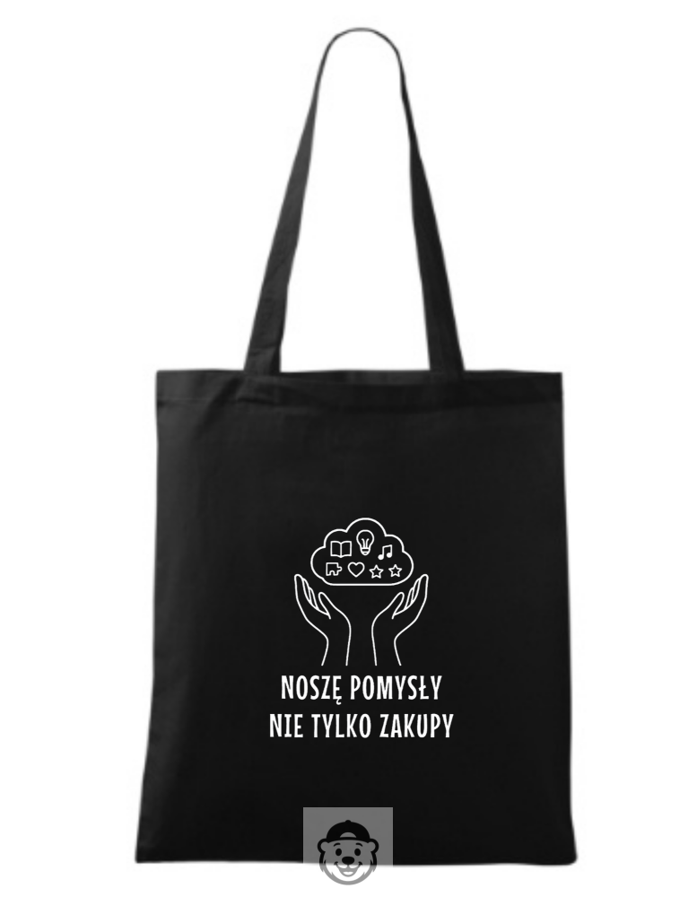 TORBA NA ZAKUPY DZIEŃ NAUCZYCIELA NOSZĘ POMYSŁY NIE TYLKO ZAKUPY CZARNA.png