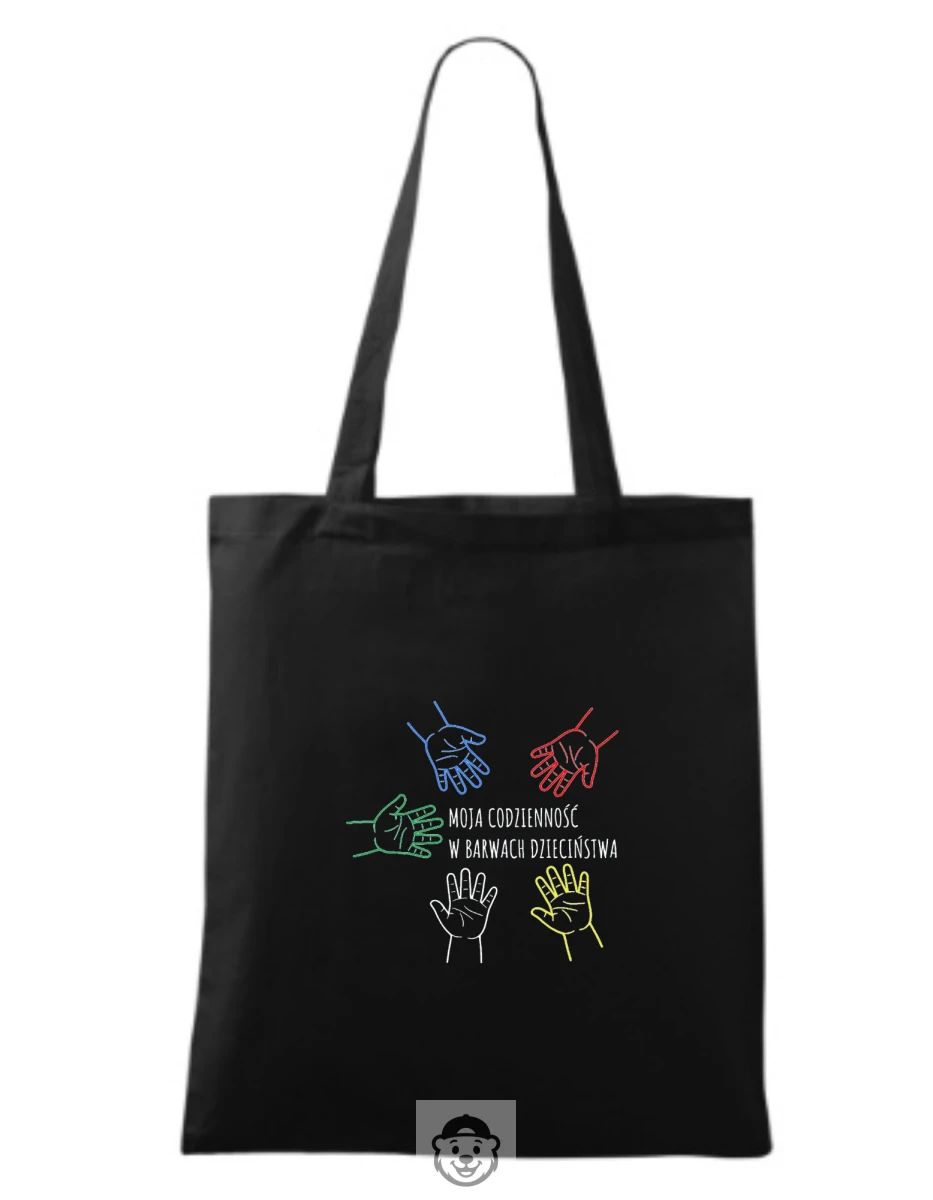 TORBA NA ZAKUPY MOJA CODZIENNOŚĆ W BARWACH DZIECIŃSTWA CZARNA.png
