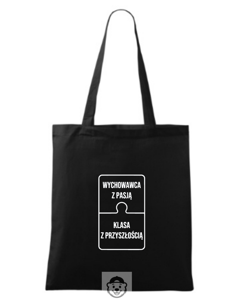 TORBA NA ZAKUPY WYCHOWAWCA Z PASJĄ KLASA Z PRZYSZŁOŚCIĄ CZARNA.png