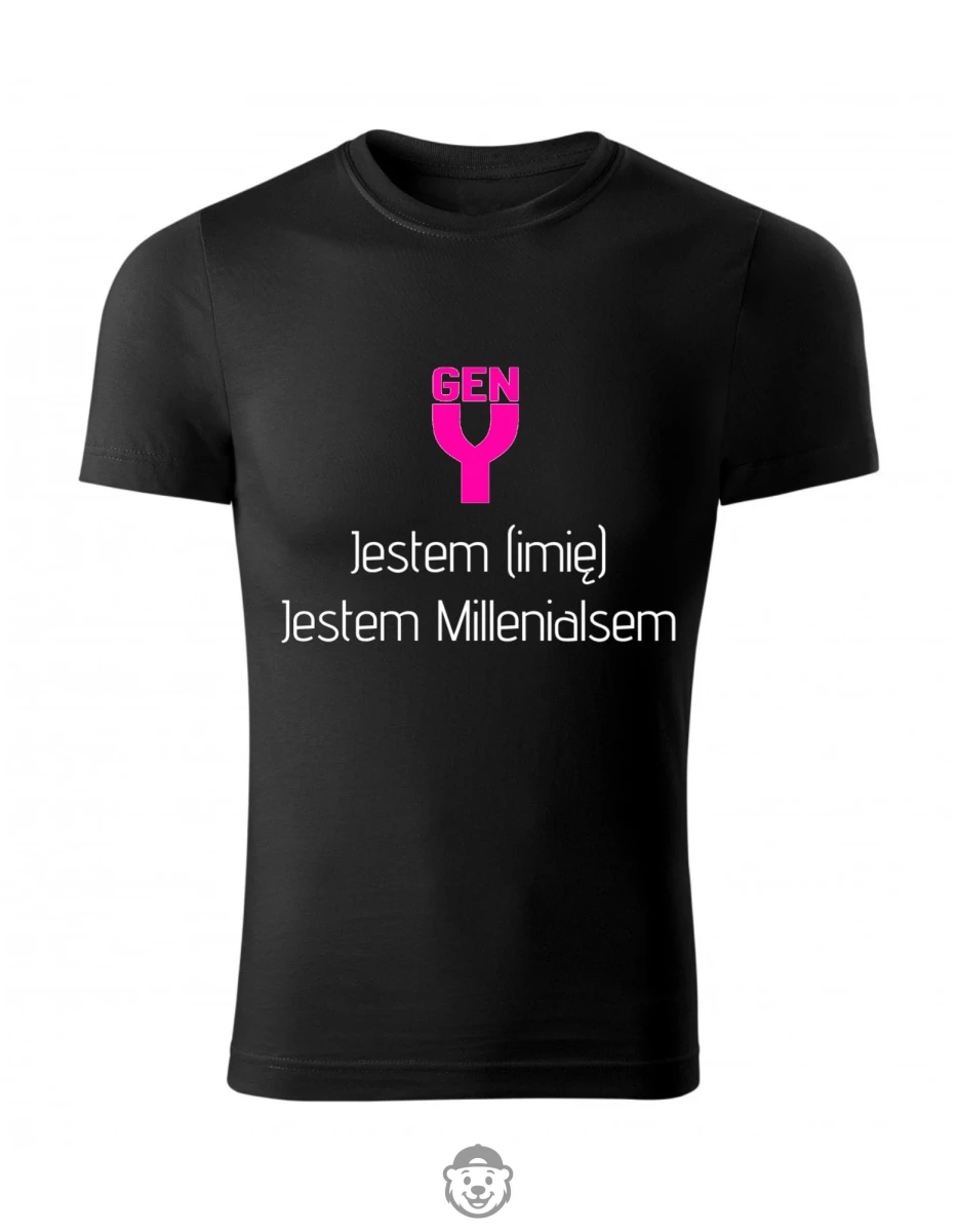KOSZULKA DAMSKA JESTEM MILLENIALSEM CZARNA.png