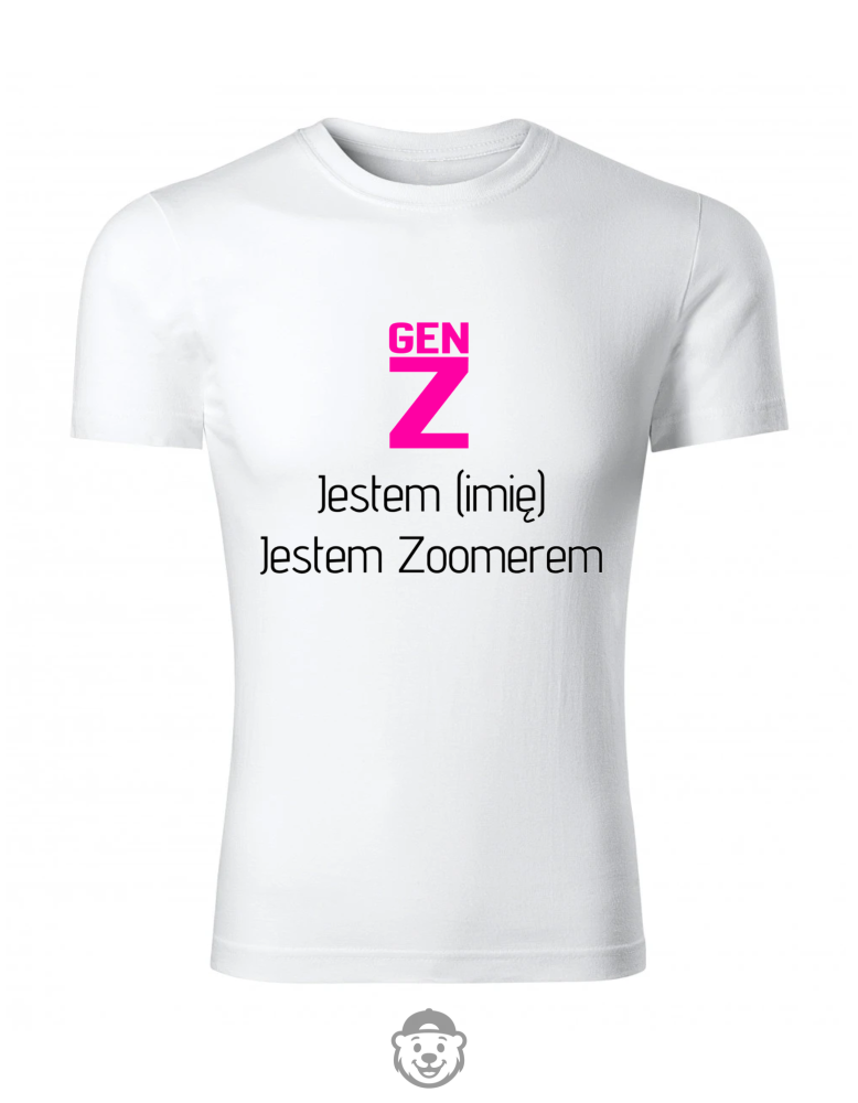 KOSZULKA DAMSKA JESTEM ZOOMEREM BIAŁA.png