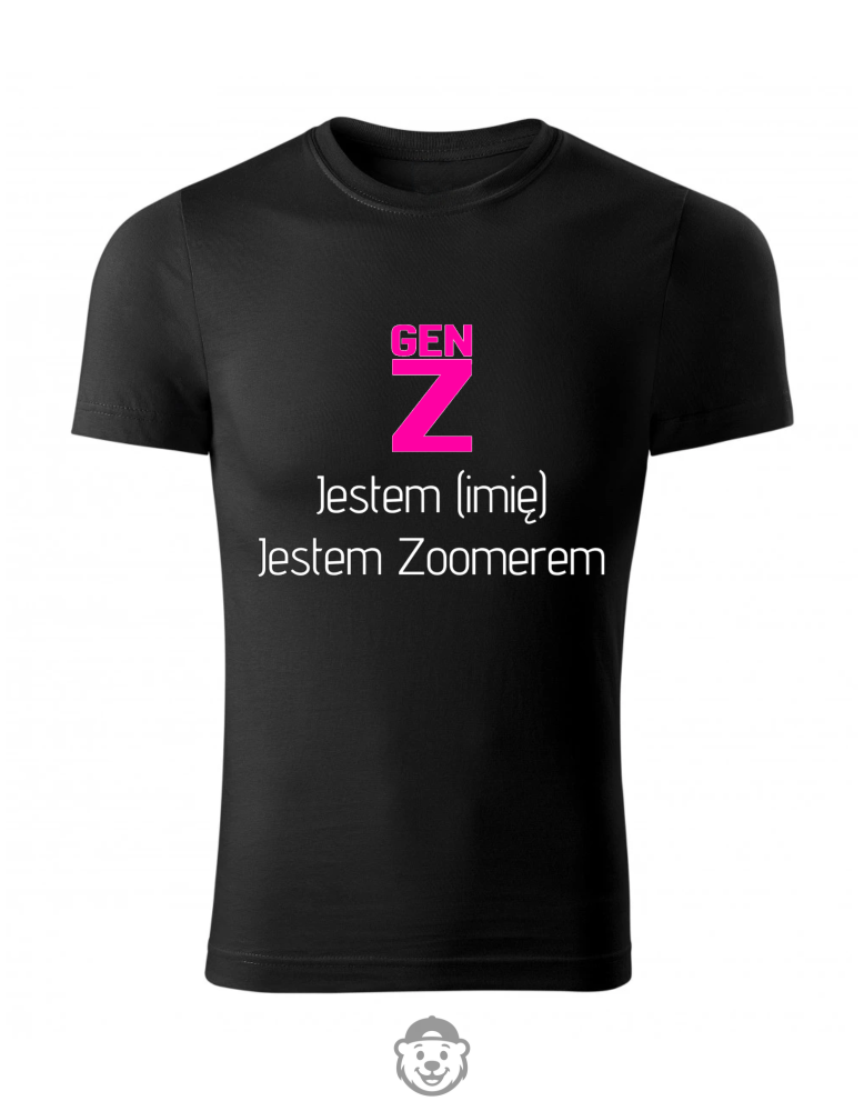 KOSZULKA DAMSKA JESTEM ZOOMEREM CZARNA.png