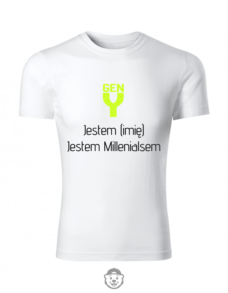 KOSZULKA MĘSKA JESTEM MILLENIALSEM BIAŁA.png