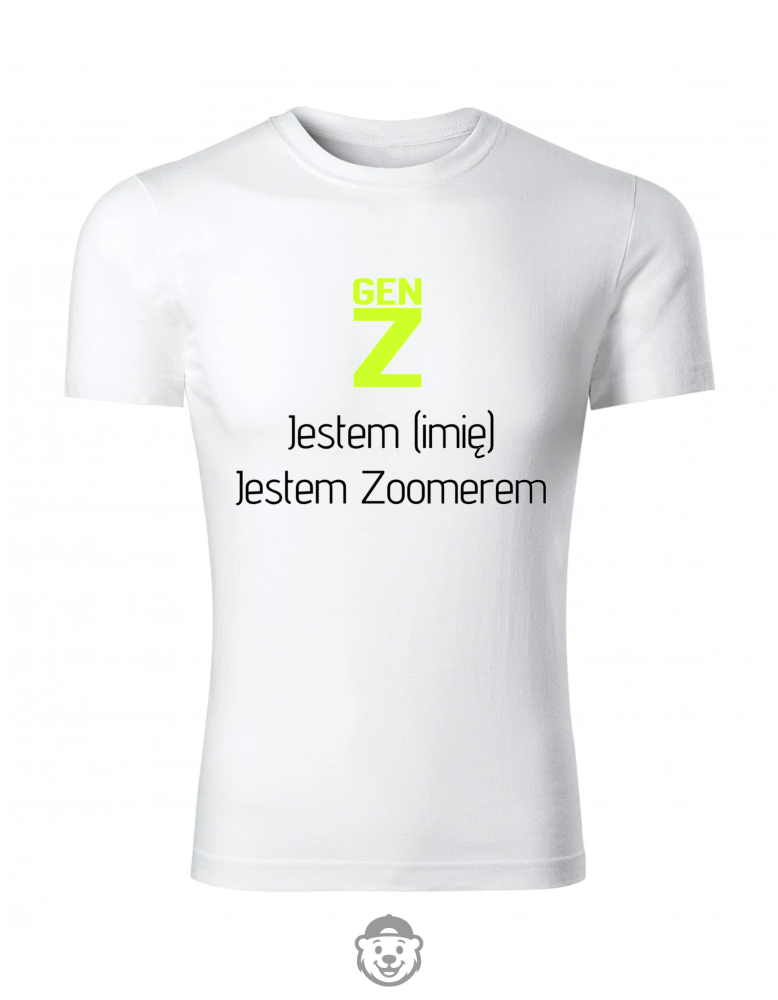 KOSZULKA MĘSKA JESTEM ZOOMEREM BIAŁA.png