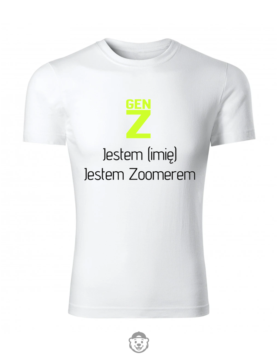 KOSZULKA MĘSKA JESTEM ZOOMEREM BIAŁA.png