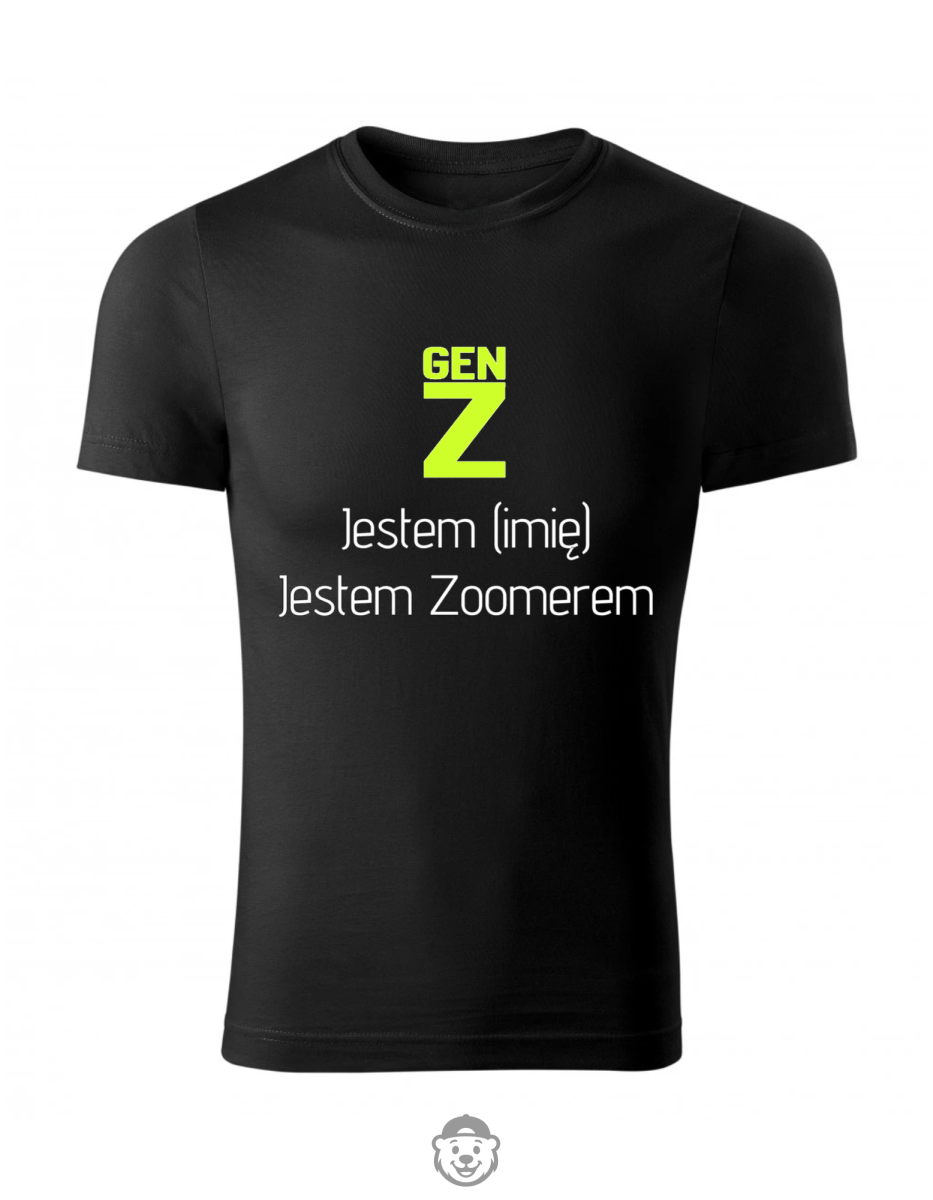 KOSZULKA MĘSKA JESTEM ZOOMEREM CZARNA.png